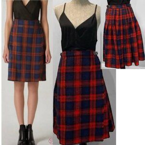 Richardson's Red Tartan Wrap Skirt Size Medium